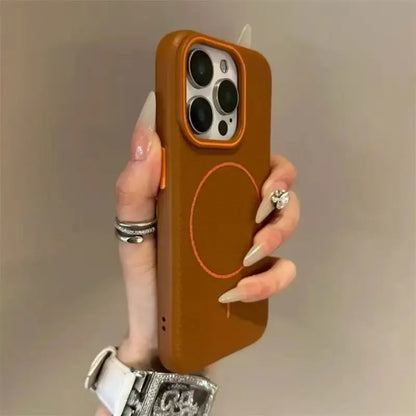 Magsafe Lichee Pattern Magnetic Case For iPhone