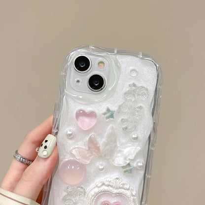 3D Butterfly Heart Phone Case