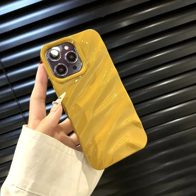 Soft Candy Wavy Pattern Case For iPhone