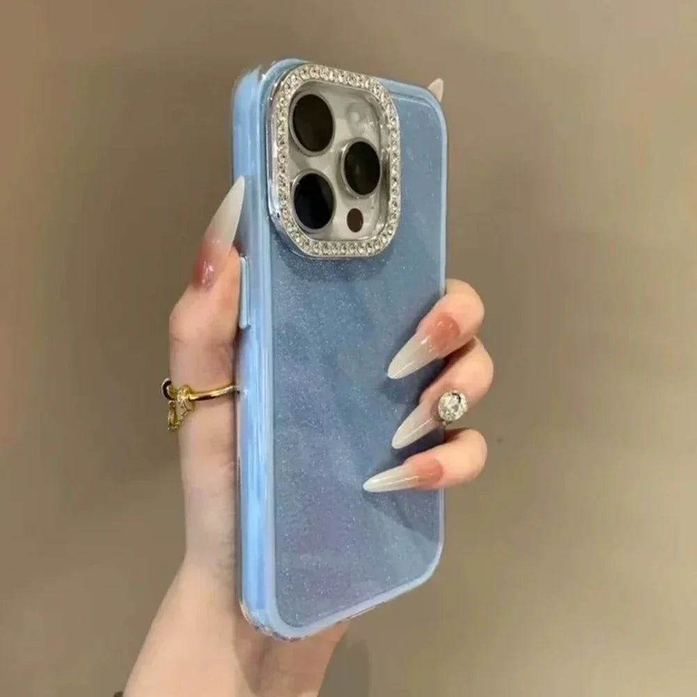 3 in 1 Glitter Candy Color Phone Case