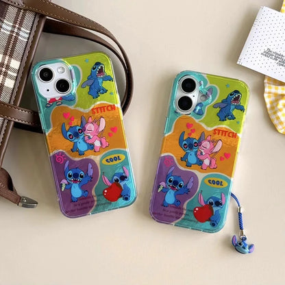 Sparkle Stitch Bell Phone Case with Pendant