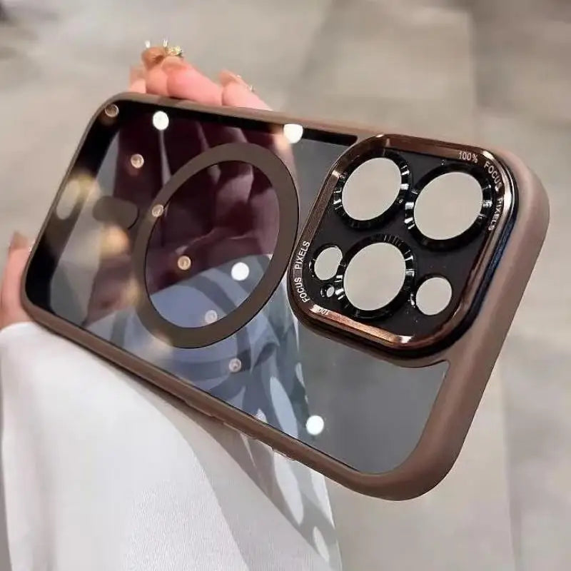 Magnetic Metal Lens Bumper Phone Case