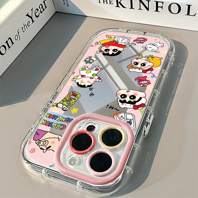 Hello Kitty & Crayon Shin Chan Cartoon Mirror Phone Case