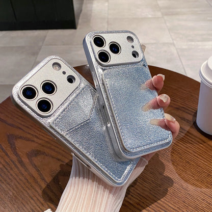 Litchi Leather Card Holder Phone Case