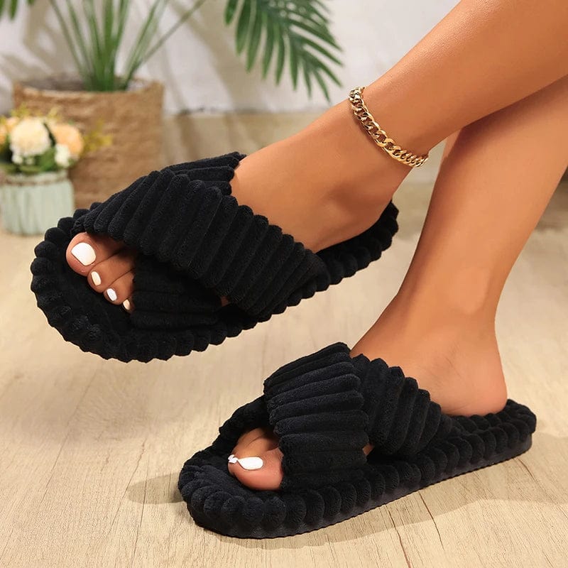 CozyStep™ Corduroy Plush Slippers – Your Ultimate Autumn & Winter Comfort - US