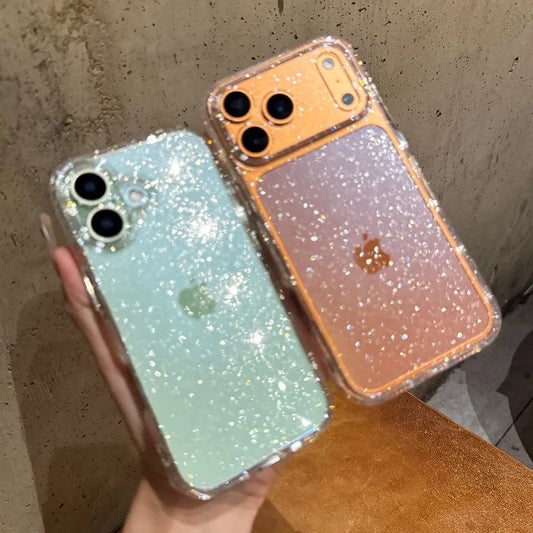 Bling Glitter Clear Soft Case For iPhone