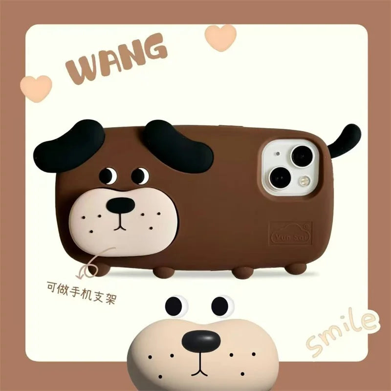 3D Cartoon Dog Phone Case