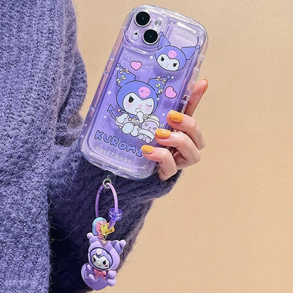 Hello Kitty Kuromi 3D Dog Chain Phone Case