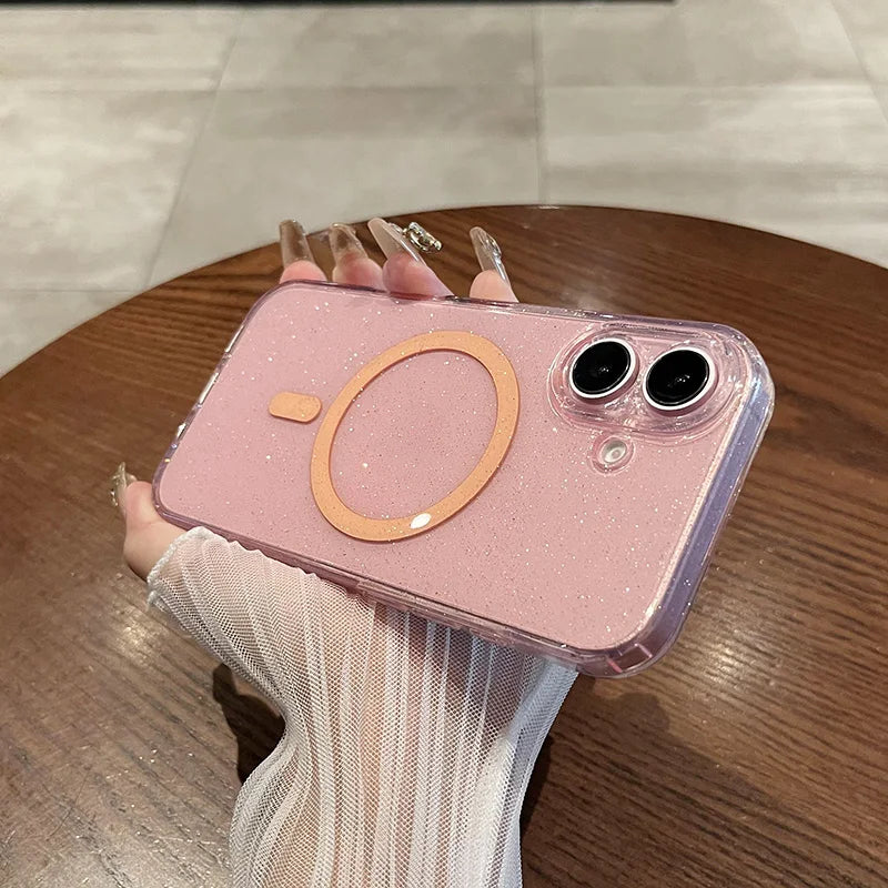 Glitter Magnetic Transparent Case