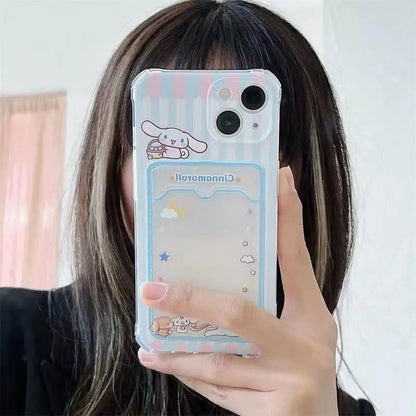 Kuromi Melody Card Holder Silicone Phone Case