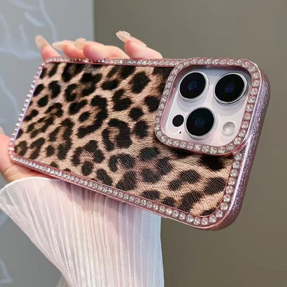 Leopard Print Diamond Phone Case