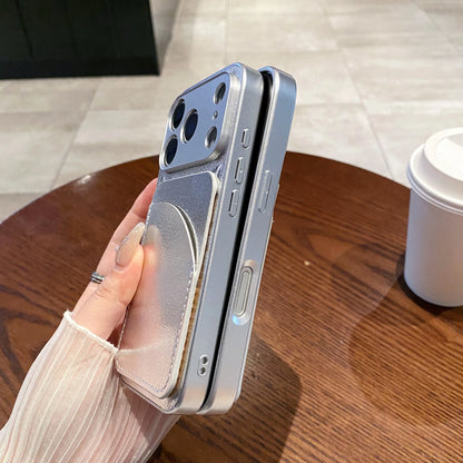 Litchi Leather Card Holder Phone Case