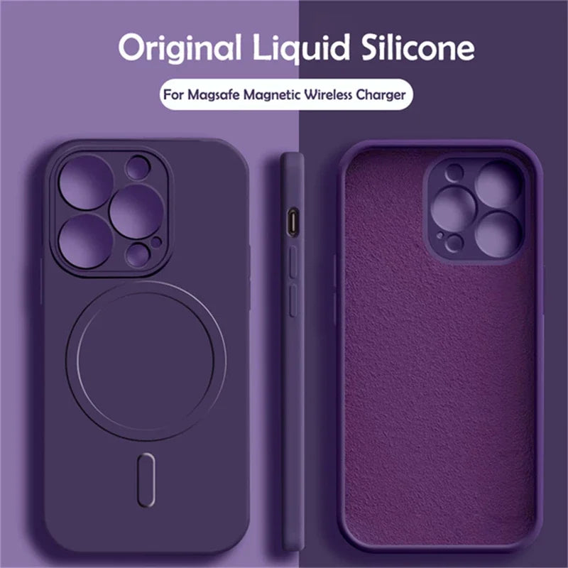 Liquid Silicone Magnetic Case  iPhone