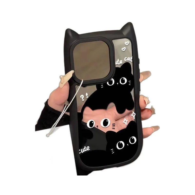 Cute Cat Ears Transparent Phone Case