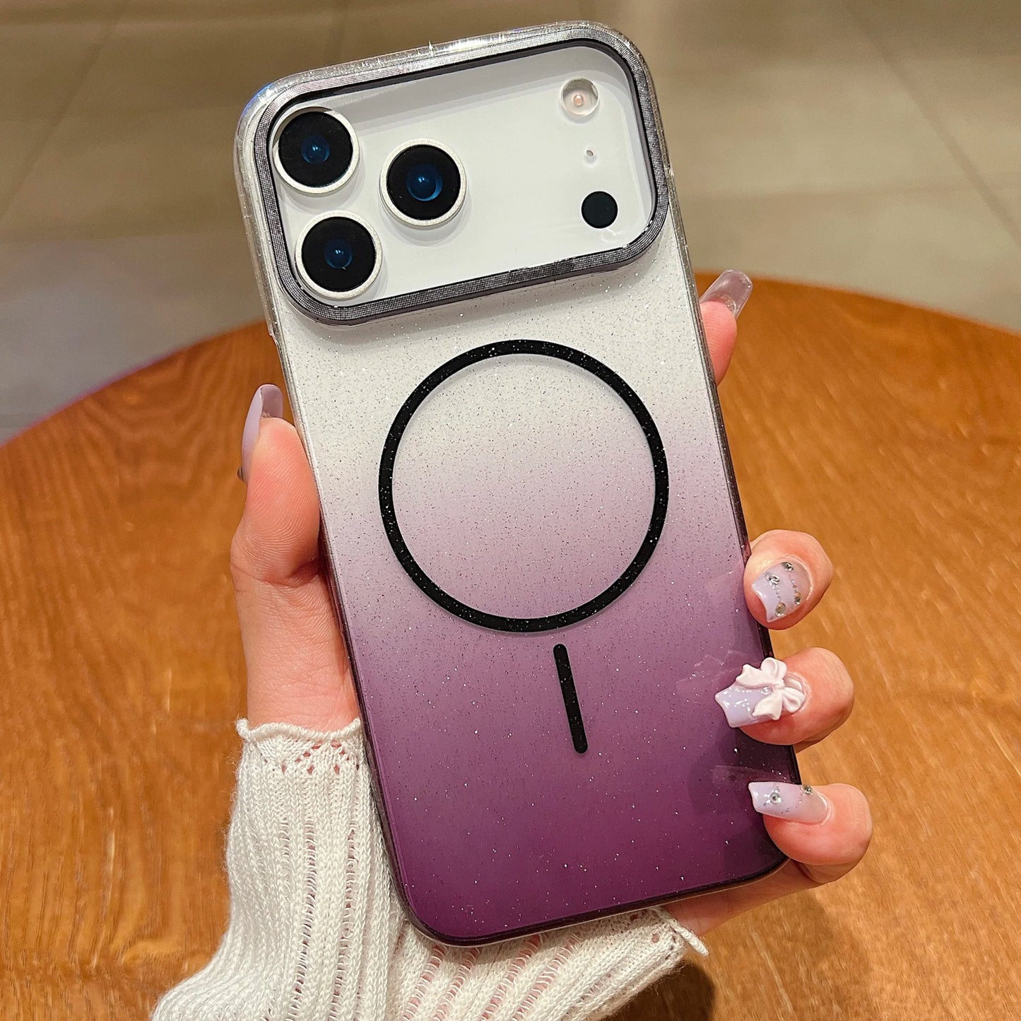 Gradient Glitter Magnetic Phone Case