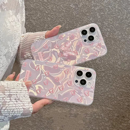 Pink Heart Butterfly Phone Case