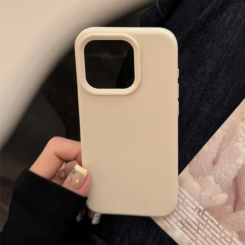 Solid Color Silicone Case For iPhone