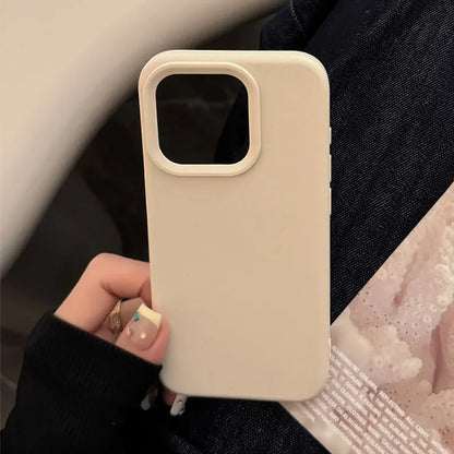 Solid Color Silicone Case For iPhone