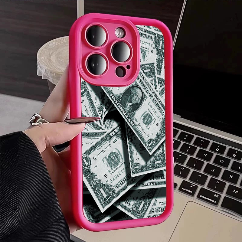 Pink Dollars Banknote iPhone Case