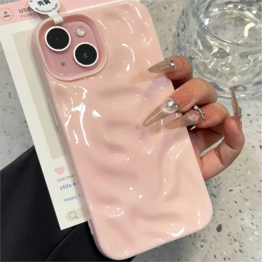 3D Wrinkled Texture Silicone Phone Case