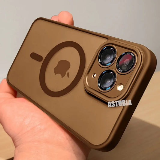 Magnetic Brown Lens Protection Phone Case