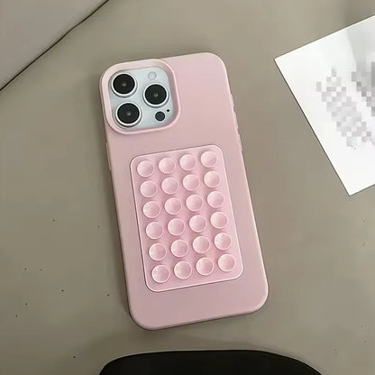 Suction Cup Stand Litchi Pattern Phone Case