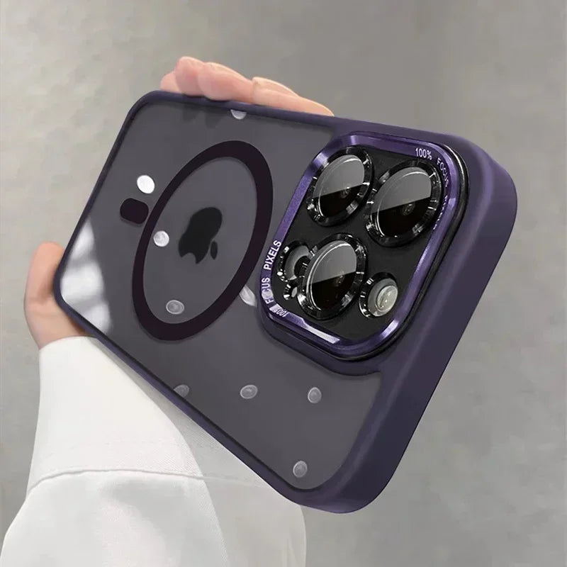 Magnetic Metal Lens Bumper Phone Case