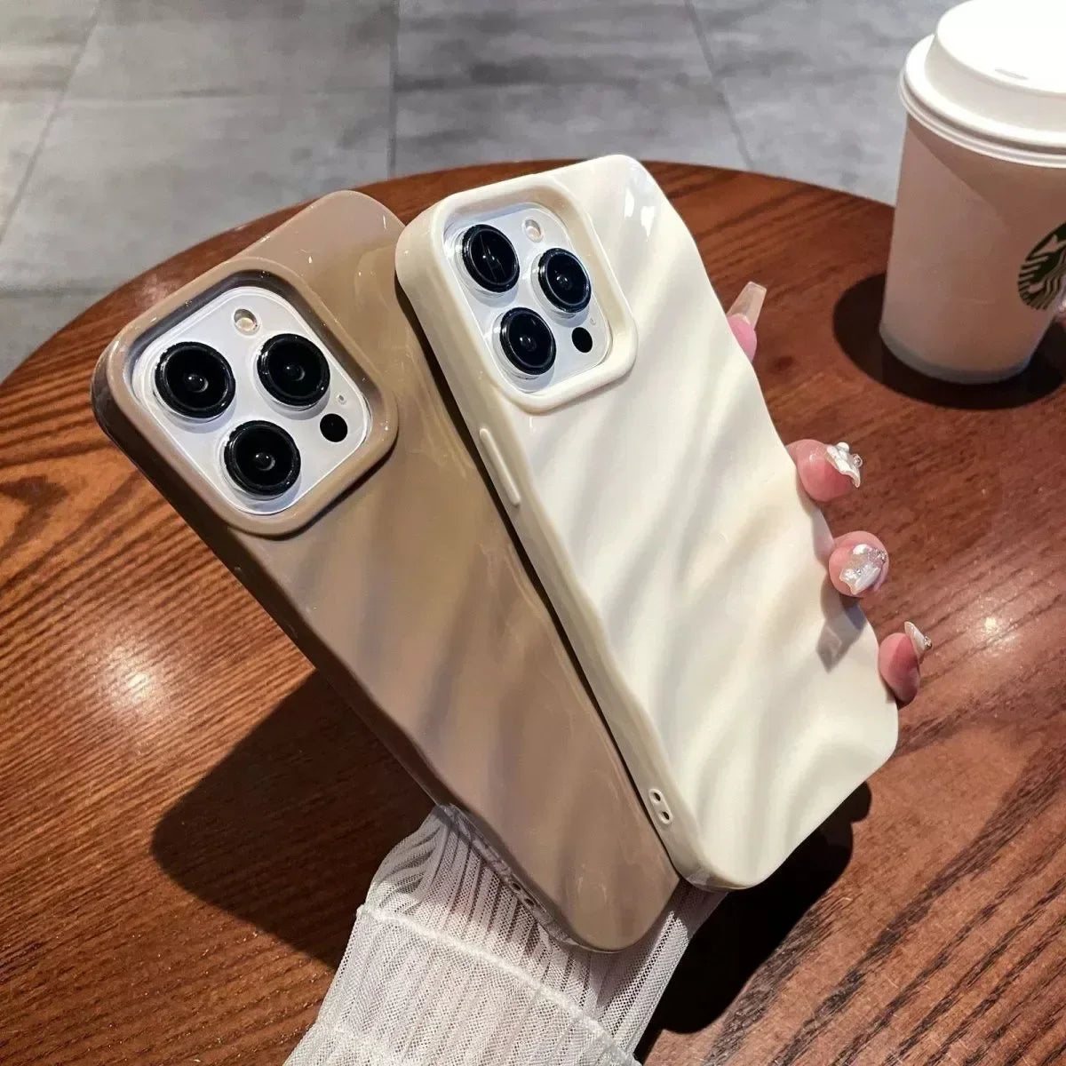 Soft Candy Wavy Pattern Case For iPhone