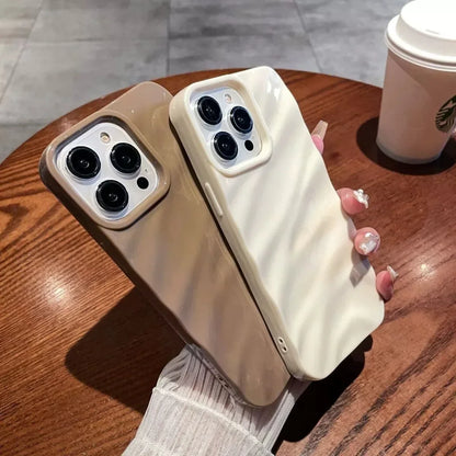 Soft Candy Wavy Pattern Case For iPhone