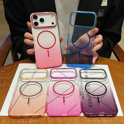 Gradient Glitter Magnetic Phone Case