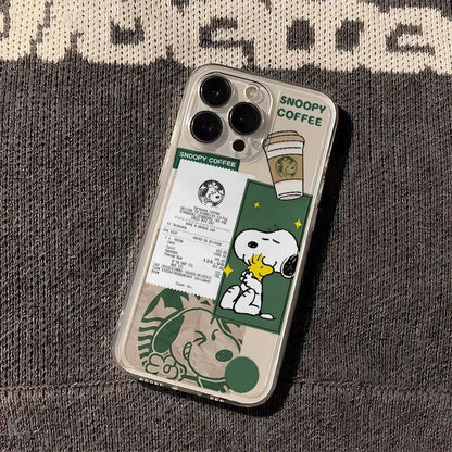 Snoopy Cartoon Clear TPU Phone Case