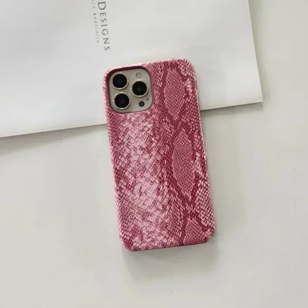 Python Pattern Leather Phone Case