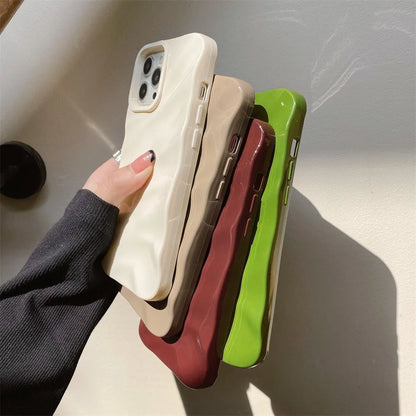 Electroplated 3D Wave Glossy TPU Phone Case