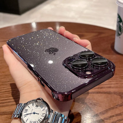 Glitter Transparent Plating Phone Case