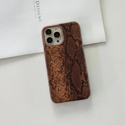 Python Pattern Leather Phone Case