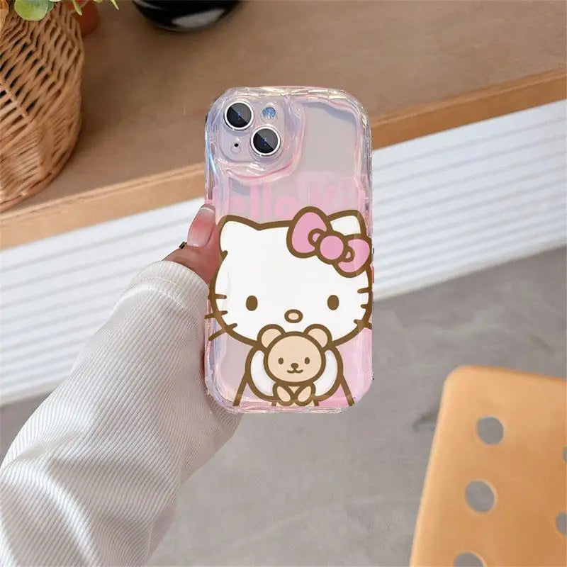 Sanrio Kuromi Hello Kitty Hand Chain Phone Case
