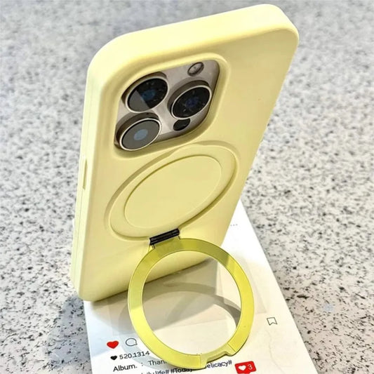 Liquid Silicone Magnetic Ring Holder Phone Case