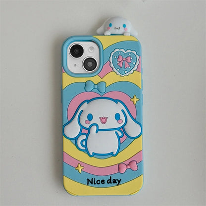 3D Cartoon Sanrio & Stitch Phone Case