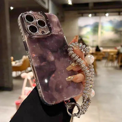 Pearl Lanyard Glitter Phone Case