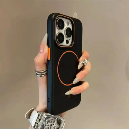 Magsafe Lichee Pattern Magnetic Case For iPhone