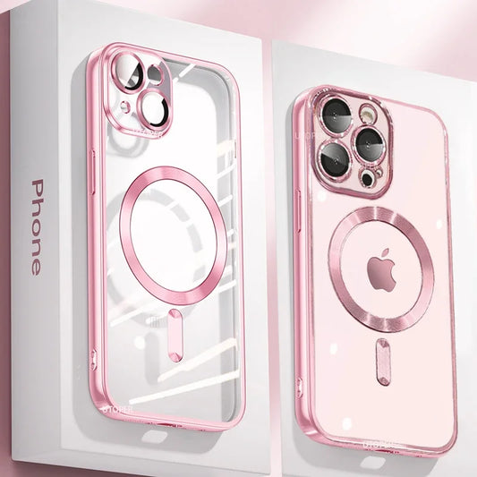 Clear Plating Silicone Magsafe Case