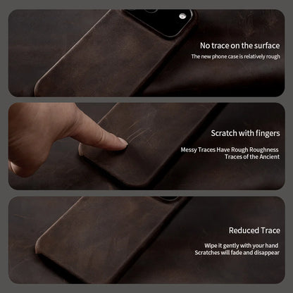 Genuine Leather Magnetic Case for iPhone