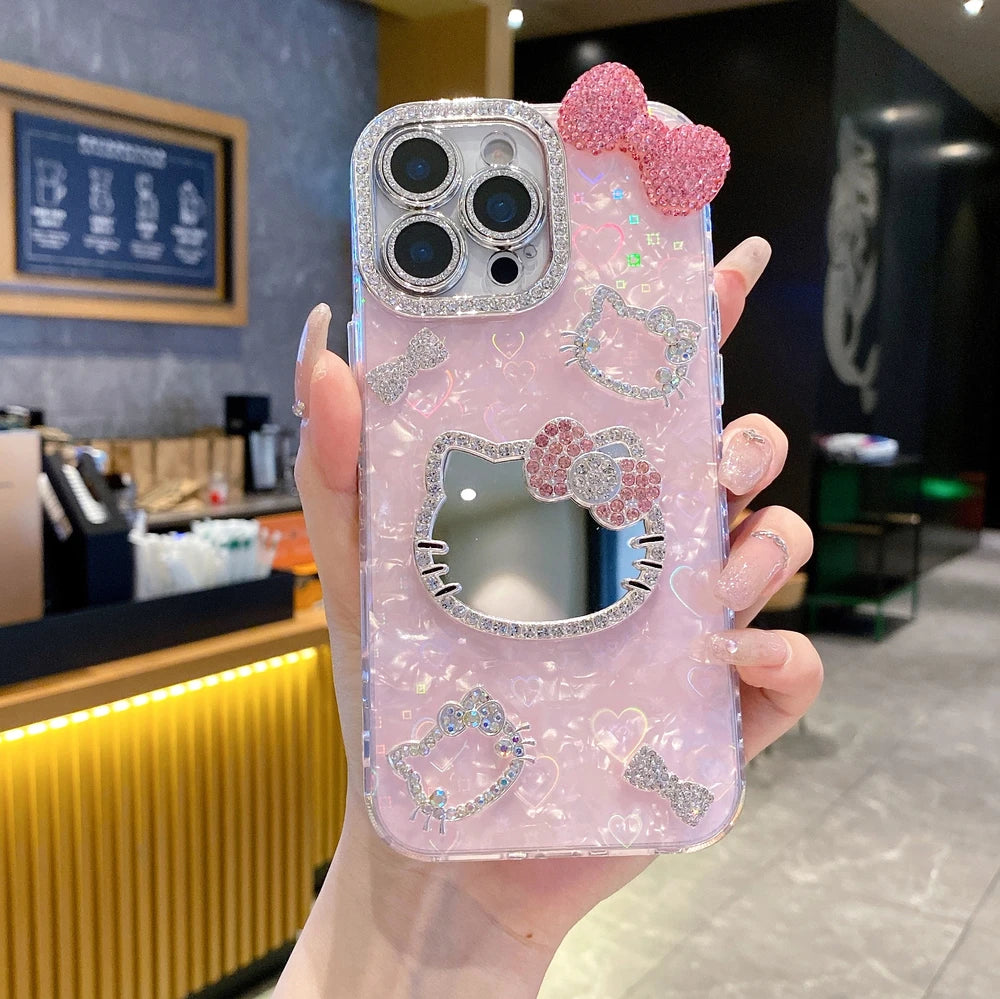 Hello Kitty Glitter Mirror Phone Case