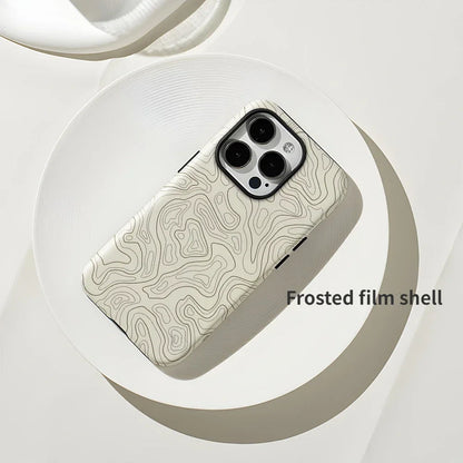 Wave Pattern Double-Layer Phone Case For iPhone