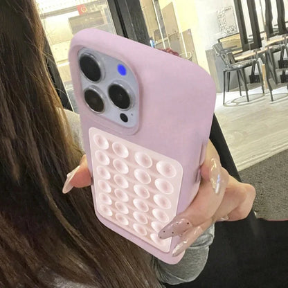 3D Suction Cup Litchi Pattern Case For iPhone