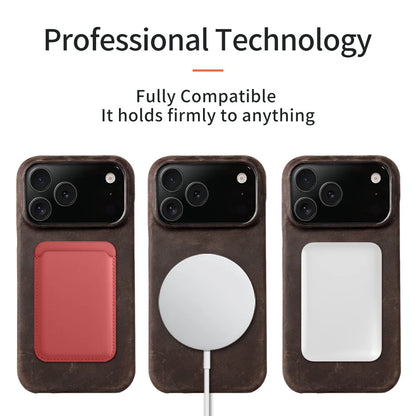 Genuine Leather Magnetic Case for iPhone