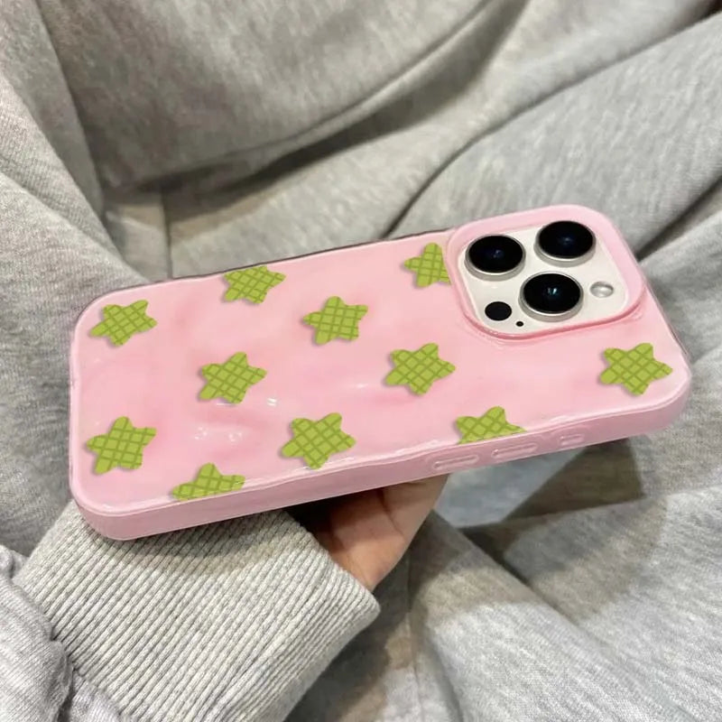 Cartoon Checkered Star Phone Case