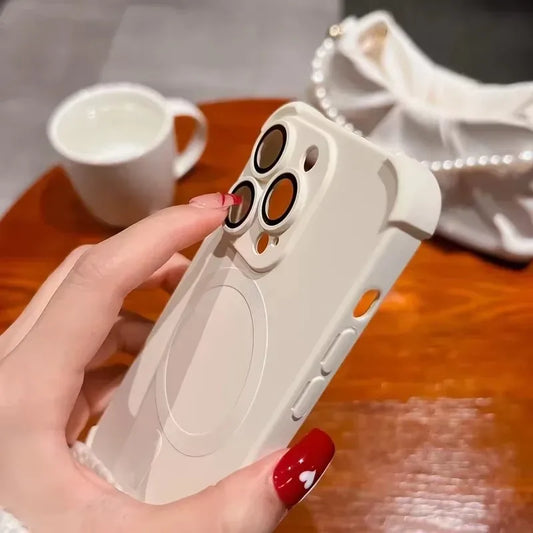 Magnetic Black Silicone Phone Case