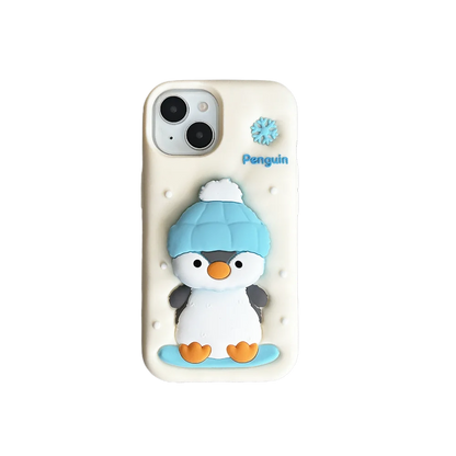 3D Cartoon Penguin Phone Case