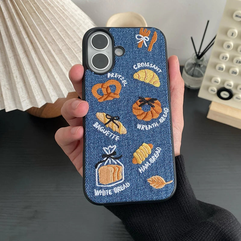 Retro Denim Fabric Phone Case